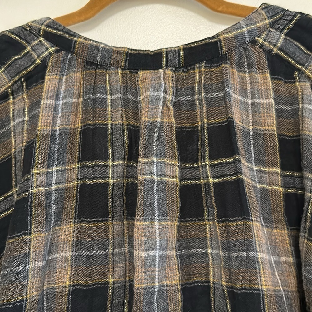 A PIECE APART AGATA‎ TOP FLANNEL HOOK AND EYE GOLD THREAD SIZE 6​​​​ - Picture 9 of 13